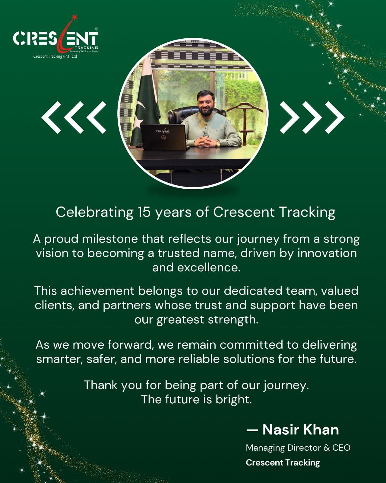 Message from our CEO and Founder on Our 15th Anniversary