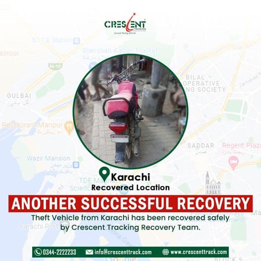 Successful Recovery of Theft Vehicle from Karachi