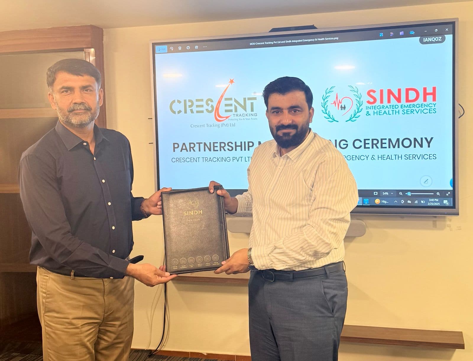MOU Signing Ceremony: Crescent Tracking Pvt Ltd & SIEHS