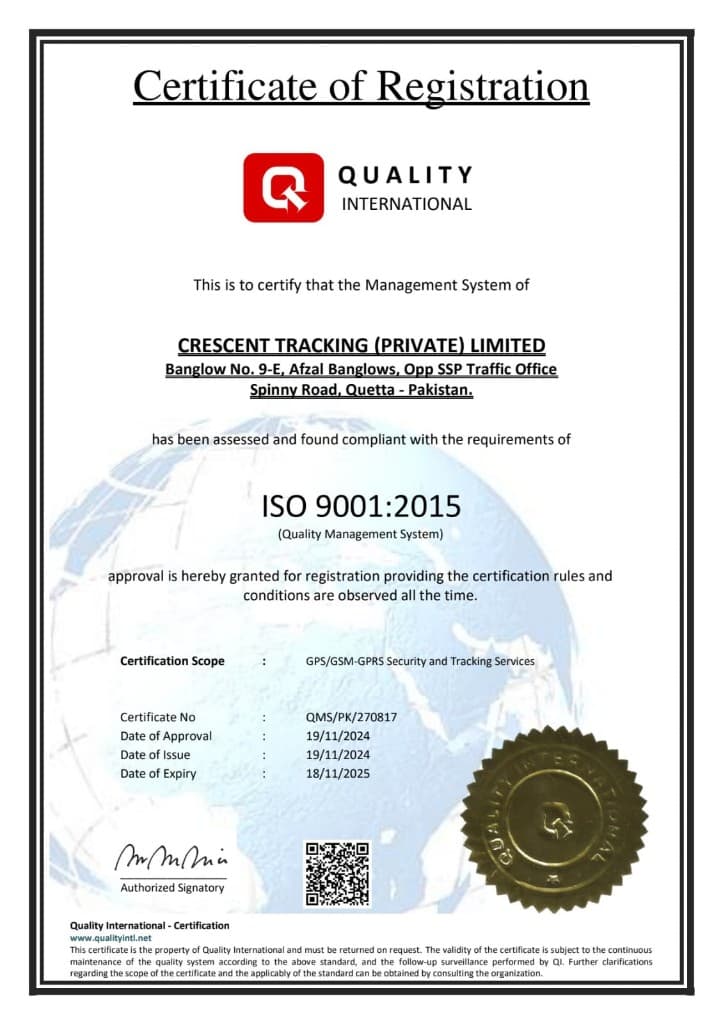 ISO 9001:2015 Quality Management System Certification